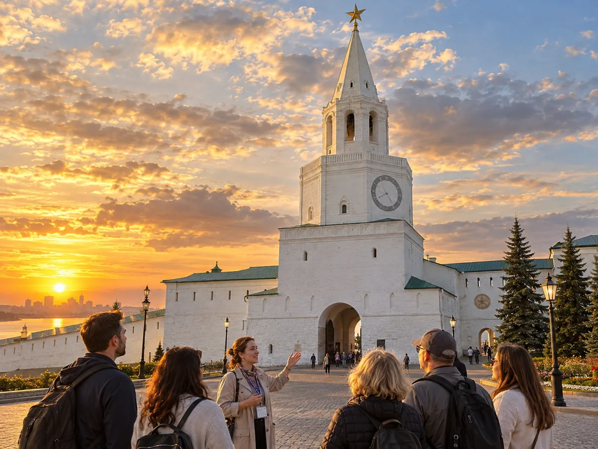 The Spasskaya Tower, the main entrance to the Kazan Kremlin