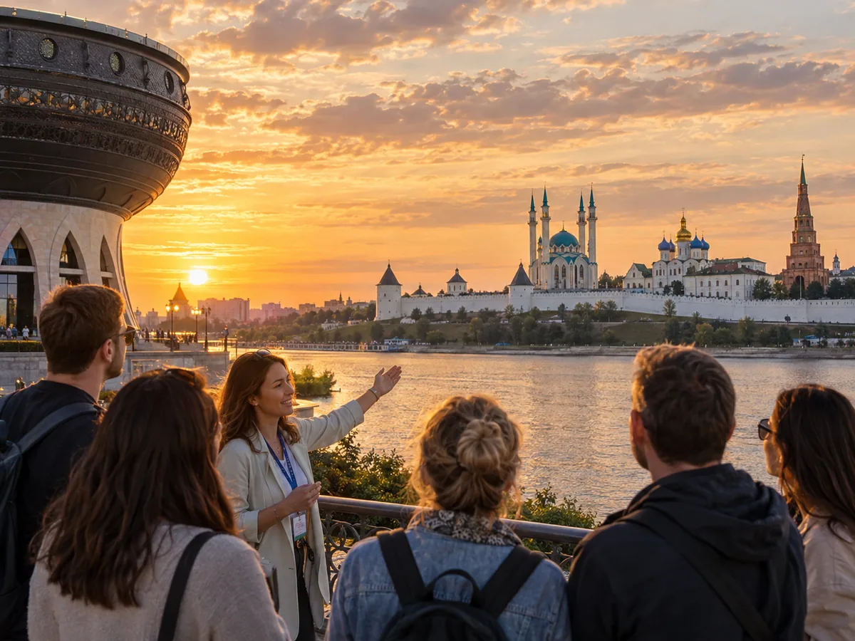 View of the Kazan Kremlin from the embankment by the Kazan Family Center
