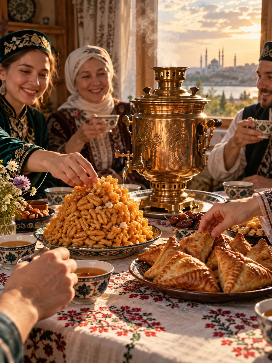 Tatar tea gathering